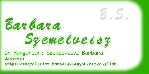 barbara szemelveisz business card